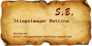 Stiegelmayer Bettina névjegykártya